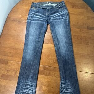 Apple Bottom Jeans Women's Size 7/8 Y2K Stretch Blue Denim Hip Hop